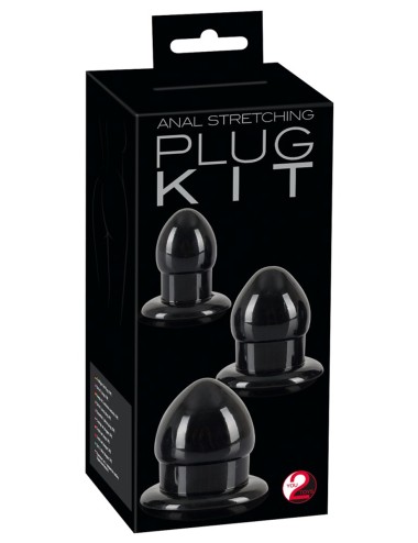 Pack de 3 Plugs Mini fat noirs