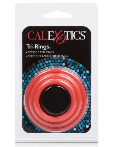 Tri-Rings Cockring Rouge