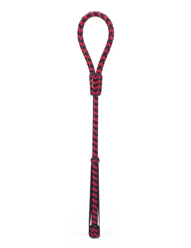 Cravache Round 50cm Noir-Rouge