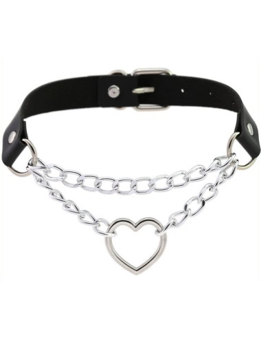 Metal Heart Collar With...