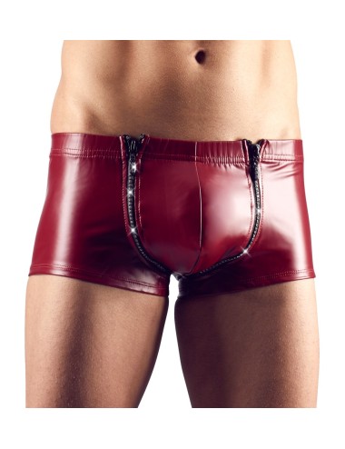 Boxer ZIP STRASS Rouge