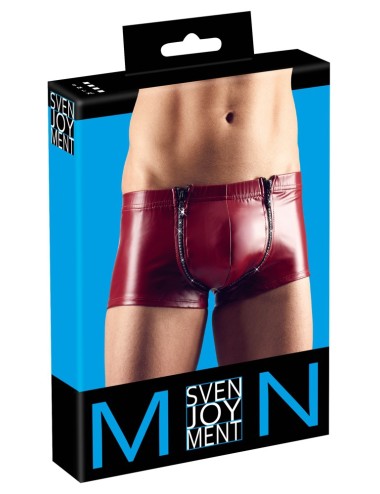 Boxer ZIP STRASS Rouge