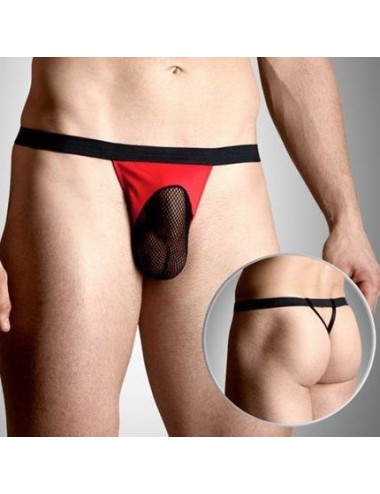 String Homme Mesh Rouge