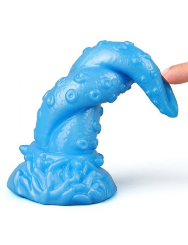 Gode Octopus 15 x 5.5cm Bleu